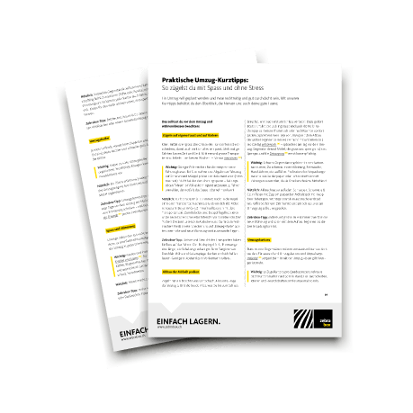 Mockup of the Zebrabox checklist with moving quick tips